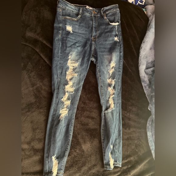 Rue 21 dark blue skinny jeans size 10 - Picture 1 of 2